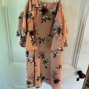 Altar’d state floral off the shoulder mini dress